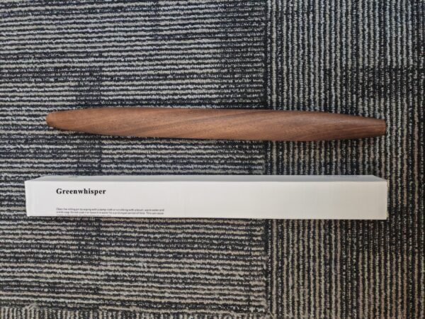 Greenwhisper Rolling Pin Solid Wood Brown - Image 3
